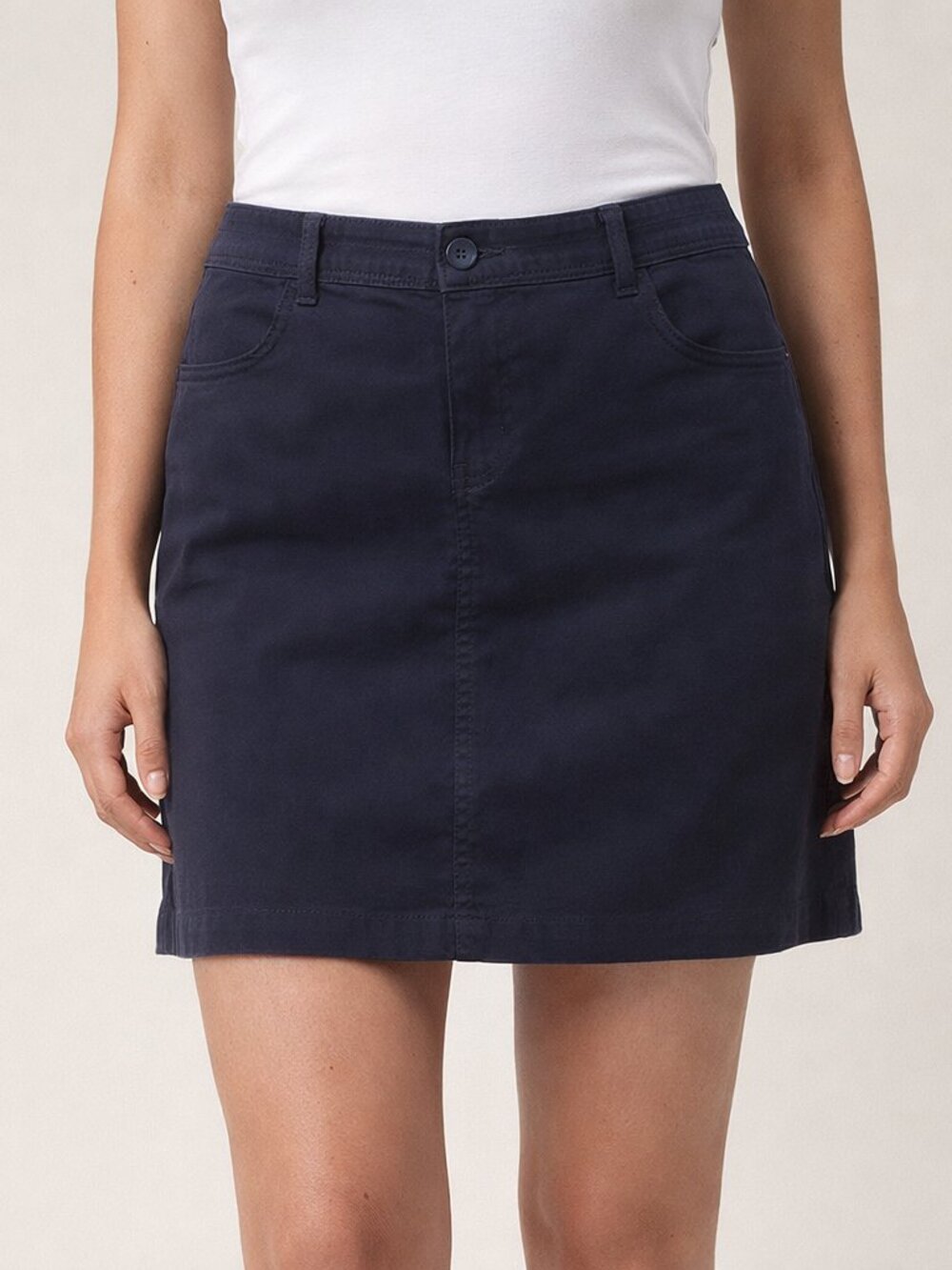 Maurices Navy Skirt size 15/16 NWT Twill Cotton